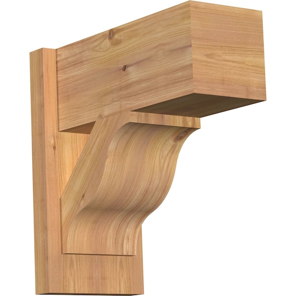 Ekena Millwork Funston Block Smooth Outlooker, Western Red Cedar, 7 1/2"W x 16"D x 16"H OUT08X16X16FST05SWR - main